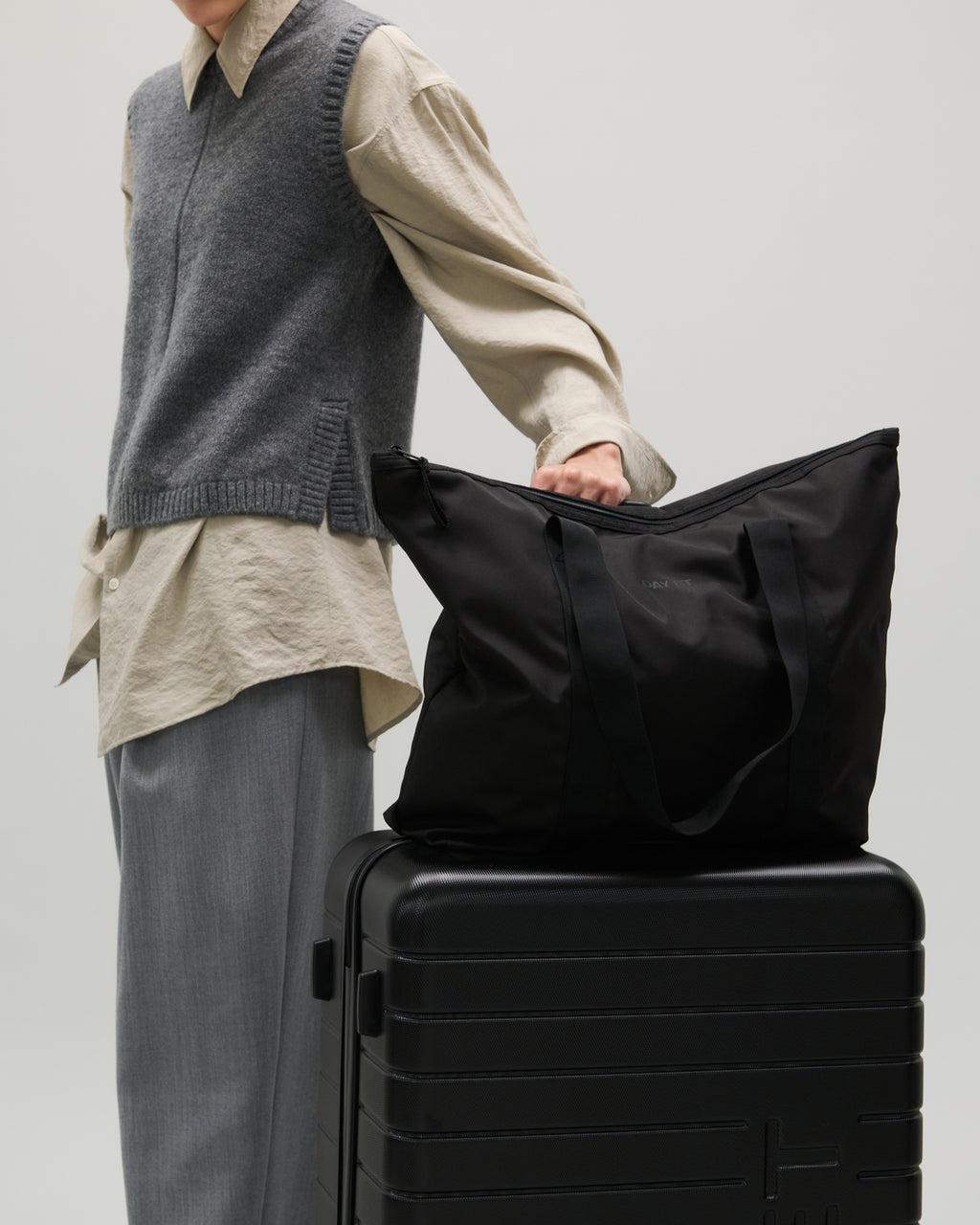 Large 28" Tonal Logo Check-In Suitcase