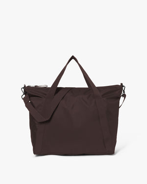 Large Tonal Nylon Crossbody Shopper Taske