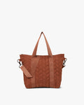 Leaf Quilt Crossbody Shopper Bag