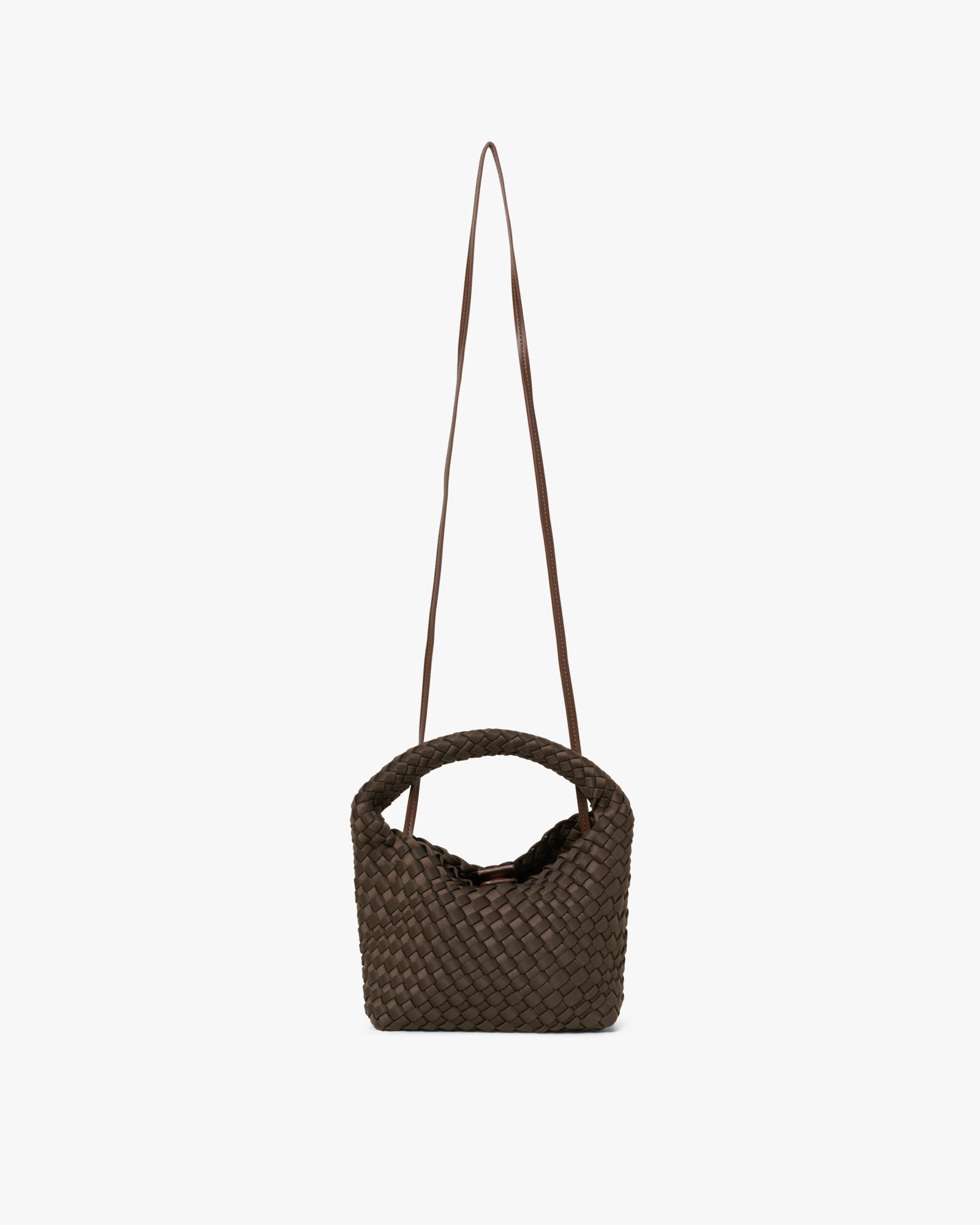 Small Hand-Braided Neoprene Crossbody Håndtaske