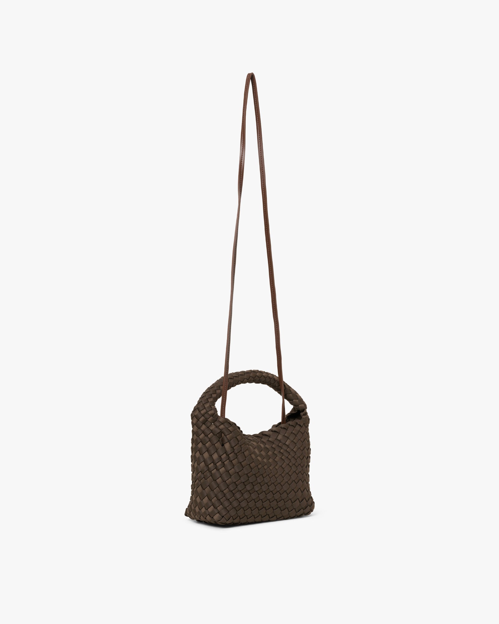 Small Hand-Braided Neoprene Crossbody Håndtaske