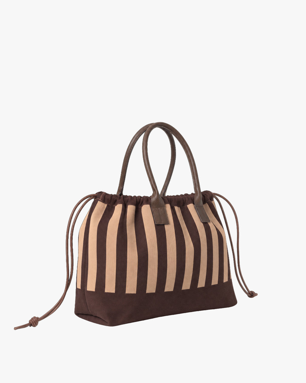 Large Striped Knit Shoulder Bag
