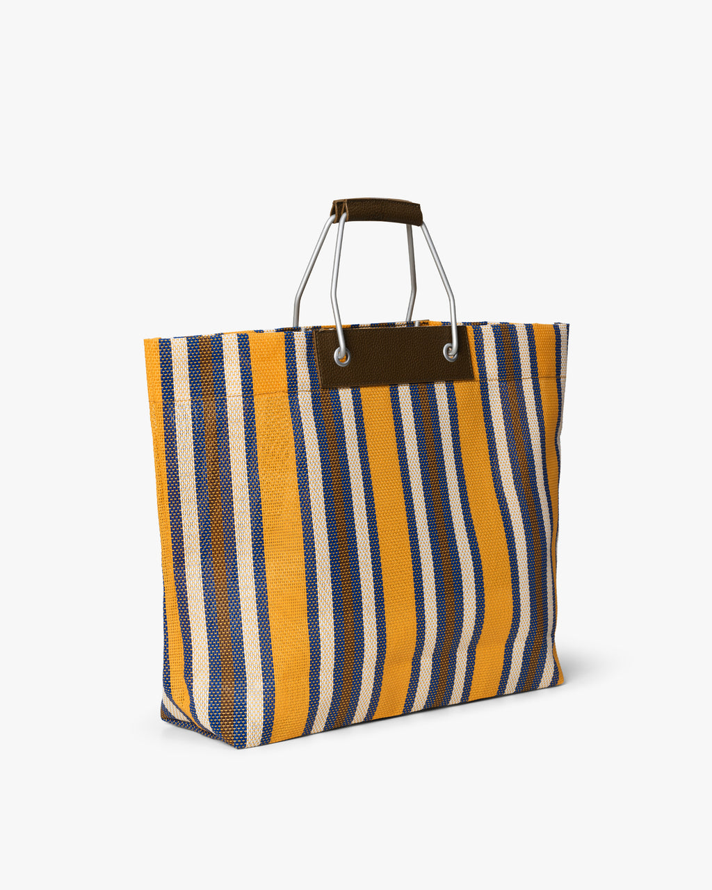 Medium Striped Mesh Handbag
