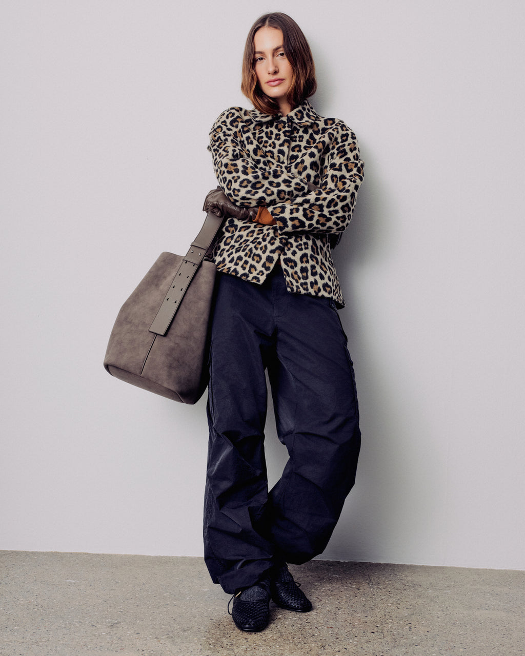 Large Imitation Suede Tote