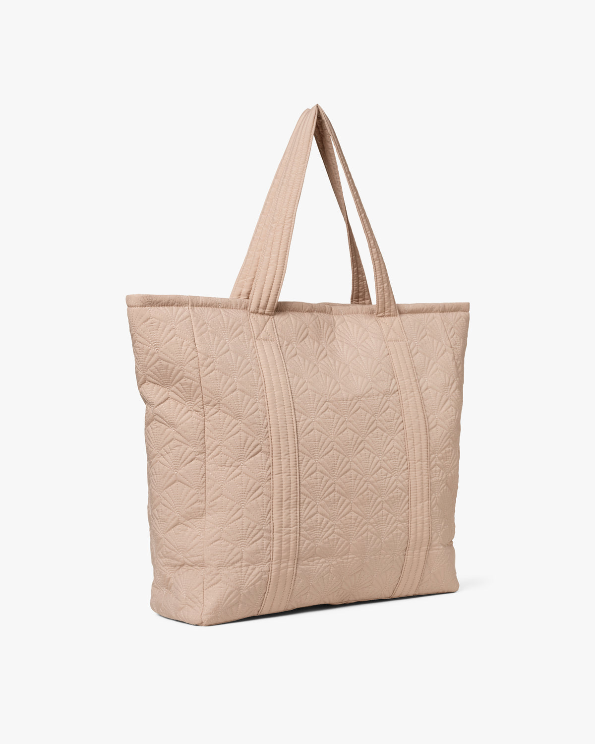Scallop Quilt Crossbody Shopper Bag