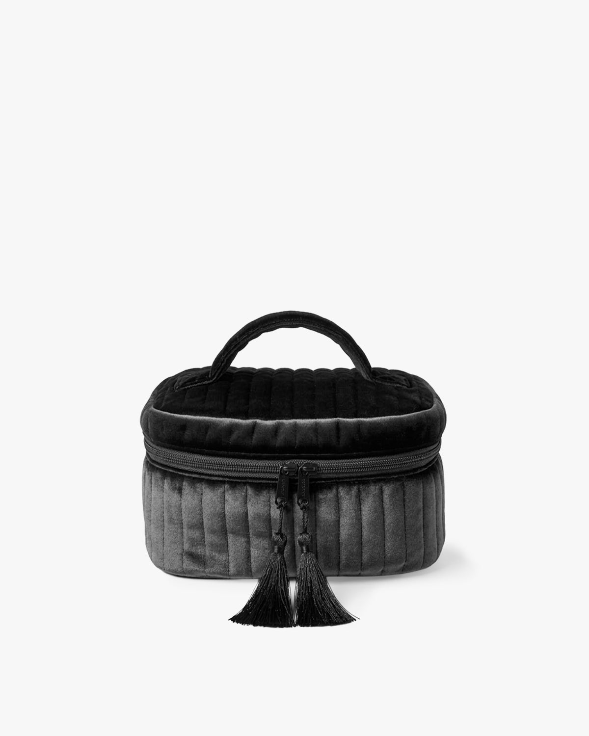 Medium Soft Padded Velour Cosmetic Bag